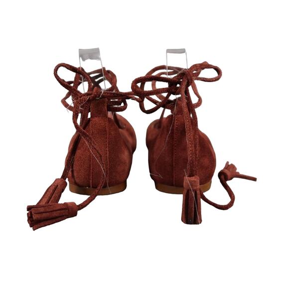 Madewell Shoes Womens 8.5 Flats Inga Leather Ballet Ankle Wrap Fashion Classic - Picture 5 of 13